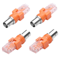 Pikkukuva 1 / 4: BNC - RJ45 naar RJ45 Naar-Urosovittimen Adapteri Koaksiaaliliitäntä Linjan Testaajalle (Oranssissa)