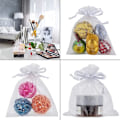 Miniatyrbillede 4 af 5: 100 stk. Organzaposer 20x 30cm Store gaveposer med snøre til gaver