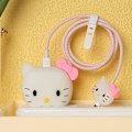 Miniatyrbilde 2 av 5: 1 stk 3D Søt Tegneserie Serie Hurtiglader Beskytter 18W 20W iPhone 14 13 12 11 Pro Max Hurtiglading Kabel Lader Hode Deksel Tilbehør Datakabel pro