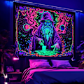 Miniatyrbillede 2 af 5: Blacklight Gobelin  Gobelin til soveværelse UV-reaktive gobeliner