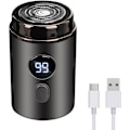 Miniatyrbilde 1 av 3: 1 stk. Mini Barberhøvel Lommeformat for Menn, Flytende Stort Barberhode Rask Barbering, Vanntett IPX7 Mini Bærbar Barberhøvel, USB C Lading LED Strømdisplay Mini