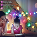 Miniatyrbilde 5 av 5: 7,5 m 50 LED-stjernelys på batteri, 8 moduser varmt hvitt fargeskiftende LED-lys for We
