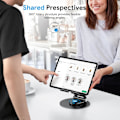 Miniatyrbild 2 av 5: 1 st Swivel Tablet Stativ för iPad med 360° Rotationsbas, Vikbart Justerbart Stativ för Ritning, Kompatibel 4 - 12.9