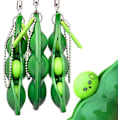 Miniatyrbild 1 av 4: 3 st Bean Pea Nyckelring Leksak Tryck Utstötande Rolig Kul Avkoppling