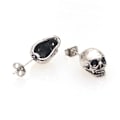 Miniatyrbillede 3 af 4: 2 par Halloween Skull Punk Øreringe, Gotiske Øreringe, Skull Smykker Gave til Mænd Kvinder, Graduering