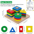 Miniatyrbilde 2 av 5: Tretre leker Form Sorter Stable Fargesorteringsspill, Utdanningsleker