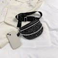 Pikkukuva 5 / 5: Rhinestone-rintakassi naisille, vyölaukut, crossbody-laukut