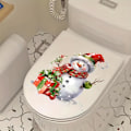 Miniatyrbild 5 av 5: Farsans Svarta Fredag Ljusa Dekaler Juldekoration Toalett Badrum Vägg Tomte PVC WC-Dekal för WC Bil Toi