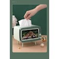 Miniatyrbillede 4 af 6: 1 stk. Sjov og sød TV-servietholder, multifunktionel firkantet servietholder til telefon, der passer til Green