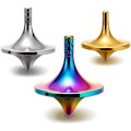 Miniatyrbillede 1 af 5: 3 Stykker Messing Metal Top Spinner Kinetisk Skrivebordslegetøj Spinner God Balance Skrivebordslegetøj til Teenagere Voksne Dræb Tid Lon
