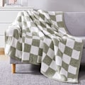 Miniatyrbillede 1 af 5: Ternet Kastanjetbrun Mikrofiber Blød Hyggelig Fluffy Varmt Håndlavet Kastanjetæppe til Sofa, Stol, Seng
