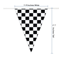Miniatyrbillede 2 af 5: Sort-hvide ternede flag 196' FT Vimpel Racing Banne