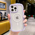 Miniatyrbild 3 av 3: Magnetiskt Transparent Skal för iPhone 13/13 Pro/13 Pro Max Kompatibelt med MagSafe, Lila Söt T iPhone 13 Pro