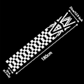 Miniatyrbillede 2 af 5: (Hvid) 1 par 18cm Racing Ternet Flag Side Stripe Stickers Gitter Grid Stripe Grafik Vandtæt