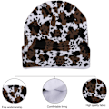 Miniatyrbillede 2 af 5: Kø-Print Beanie Hatte til Kvinder Mænd Varmt Strikket Hat Dyreprint Beanies Y2K Cap 2 Lag Vinter Leopard Print Skull Cap