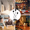 Miniatyrbilde 3 av 5: (Svart) Europeisk Lysestake, Moderne Lysestake, 3-armet Lysestake, Metall Lysestake, Jern Lysestake, Bordlysestaker, Restaurant