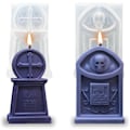 Miniatyrbilde 1 av 5: 2 stk Gravstein Lysform Halloween Harpiksstøping Silikonform for DIY Aromaterapi Lys Voks Gips Polymerleire