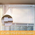 Miniatyrbilde 2 av 5: 6-pak 1 tommers blinde braketter, vertikale blinde braketter, plast, vindusblinds, toppskinner, hvite, profilboks, vertikale