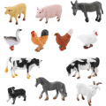Miniatyrbild 1 av 5: Gårdsdjursfigurer, 12 st realistiska djurfigurer Ladgårdsdjur M