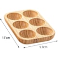 Miniatyrbilde 3 av 5: x Eggbrett i tre (15 x 9,9 x 1,9 cm), 6-roms eggboks for kjøleskap, eggbrett for oppbevaring av egg i kjøleskap, kjøleskap, fryser, eggbrett for kjøkken
