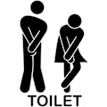 Miniatyrbild 3 av 3: Söt Man Kvinna Toalett WC Avtagbar Tapet Hushåll