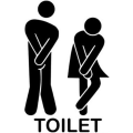 Miniatyrbilde 3 av 3: Søt Mann Kvinne Toalett WC Avtakbar Tapet Husholdning