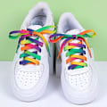 Miniatyrbilde 2 av 5: Flate Fargerike Mote Sneakers Skolisser, Regnbue Gradient Sko Lisser