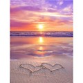 Miniatyrbillede 1 af 5: 30 x 40 cm , Strand Scene Diamond Painting Broderi Diamant Pe
