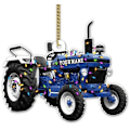 Miniatyrbild 1 av 4: Blå Jul Traktor Prydnader Traktor Prydnader Hängande Julgran Akryl/Trä Hängande Juldekoration