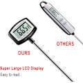 Miniatyrbilde 3 av 5: Stort LCD-kjøtttermometer - Superlang 5,3 tommers probe - Dig