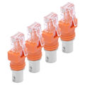 Miniatyrbillede 4 af 4: Pakke BNC til RJ45 Hun til RJ45 Han Konverter Adapter Koaksial Stik til Linjetester (Orange)