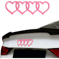 Miniatyrbilde 1 av 6: Bilemblemer for bilens eksteriør, 3D-klistremerke, passer til Audi A3 A4 A5 A6 A8 TT R8 Q3 Q5 Q7 Pink