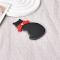 Pikkukuva 5 / 5: 4,5 x 6,9 cm söpö kissa nahkainen kirjanmerkki musta sivun kulman kirjanmerkki kissan kirjanmerkit lukemiseen naisille eläinten kirjanmerkit miehille