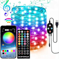 Miniatyrbillede 1 af 5: LED-lys til soveværelse 10m 100 LED Musik Synkroniserende Farveskift