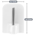 Miniatyrbilde 2 av 5: Pakke med 50 selvklebende kroker for gardinstang - 2,5 x 1,5 x 1,1