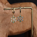 Miniatyrbillede 4 af 5: Hjerteblomst Dangle Drop Guld Små Huggie Hoop Øreringe til Kvinder, Sød Trendy Hypoallergenisk Prom Mode Smykker Gave