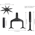 Miniatyrbillede 2 af 5: Twist Tiller Manuel Havehave Jord Scarifier 2 i 1 Have Twist Kultivator Ventileret Scarifier til