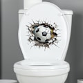 Miniatyrbild 3 av 5: 3D Fotboll Dekaler 27x29cm, Fotboll Väggdekaler för Pojkars Sovrum, 3D Väggkonst Vi