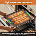 Miniatyrbild 2 av 5: st Silikon Baguetteform, 3 Fack Baguetteplåt, Ugn Bröd Baguetteform, Non-Stick Form, Lämplig för Bakning av Baguetter och Varmkorv i Ki