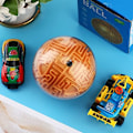 Miniatyrbilde 5 av 5: Labyrintkule 3D Labyrintpuslespill Hjernepuslespill Gravity Plast Håndholdt 3D Labyrintkule 4 Tommer Puslespill Leke Labyrintpuslespill Kube