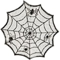 Pikkukuva 2 / 4: Fun Costumes 12 tuuman hämähäkinseitikkipöytäliina sisätilojen koristeeksi, Halloween-neulotuista pitsistä goottilainen juhlanäyttö, vakiokoko