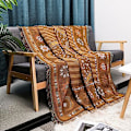 Miniatyrbillede 5 af 5: 130x160cm Boho Kastan  Boheme Tæppe til Sofa, Vævet Boho Tæppe Dekorativt Kast Tæppe Tæppebetræk til So