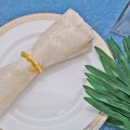 Miniatyrbillede 4 af 5: (Bambusform) Guld Servietringe, 6 stk. Servietringe Bambusskud Form Servietholder Buc