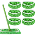 Pikkukuva 1 / 5: Mikrokuitumoppipäällinen, mikrokuitumoppiliina Swiffer Sweeper -mopille, 6 kpl moppitäytteitä, Swiffer-yhteensopivat lisätarvikkeet (vihreä 45,3 x 11,7 cm)