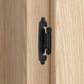 Miniatyrbillede 2 af 4: 4 Pak (2 Par) Matte Sorte Selvlukkende Skabslåger til Flush Mount Køkkenskabsdør, 1/2\" Overlay (Variabel) Fa