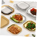 Miniatyrbillede 4 af 5: 4 stk. Ottekantede Fade Pickles Tallerkener Appetitvækker Tallerkener Camping Tallerkener Køkkenredskaber Rustfrit Fade Guld Middagstallerkener Fest Fade