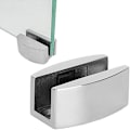 Miniatyrbillede 1 af 5: 50x23mm Glas Skydedørsguide, Rustfrit Stål Dørgulv Rulleguide Sving Stop for Rammeløs Glas Skydedør