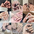 Miniatyrbild 5 av 5: 3 ark Orm Nagelkonst Klistermärken Svart Röd och Rosa Orm Nageldekaler Söta Rosa Fläckar Orm Nagelkonst Tillbehör Präglad Gelé Orm Nagelkonst Design Dec
