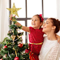 Miniatyrbillede 4 af 5: 1 stk Juletræstop Jul Glitrende Guld Hul Stjerne Trætop Pynt til Juletræ.