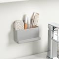 Miniatyrbild 2 av 5: Självhäftande fjärrkontrollförvaringsbox Självhäftande fjärrkontrollhållare PP väggmonterad förvaringsbox TV luftkonditionering